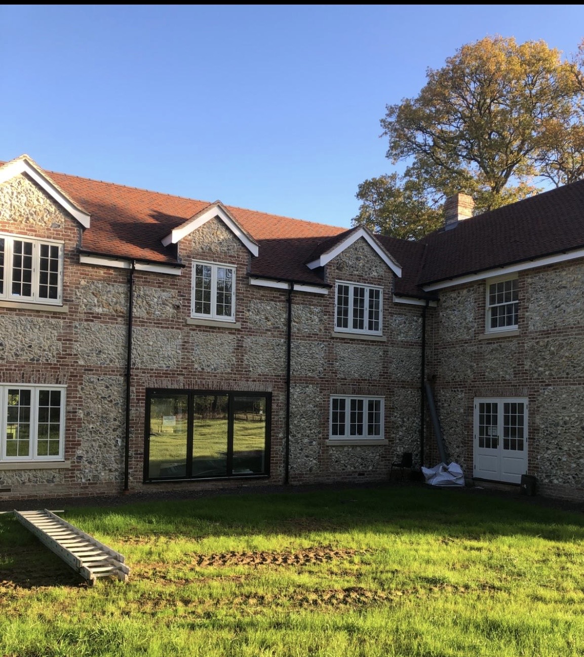 Stone and brick property with bi-fold doors